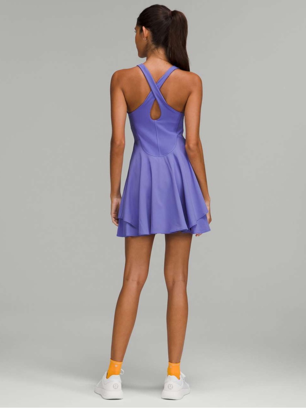 lululemon athletica Lavender Backless Cross-Back Skater Dress